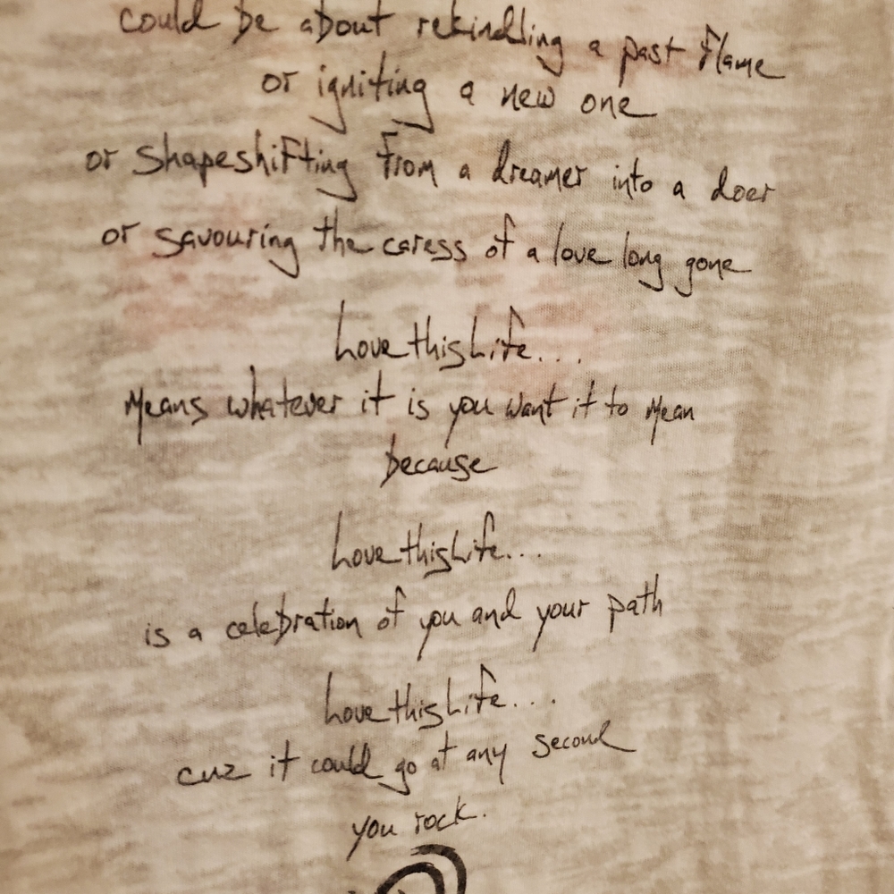 Butterfly Love this Life heathered v neck T shirt small - Picture 4 of 7